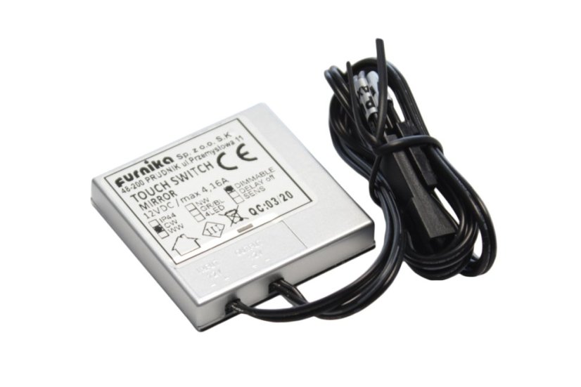 Vypínač za zrcadlo stmívací dotykový se symbolem FURNIKA - studená bílá