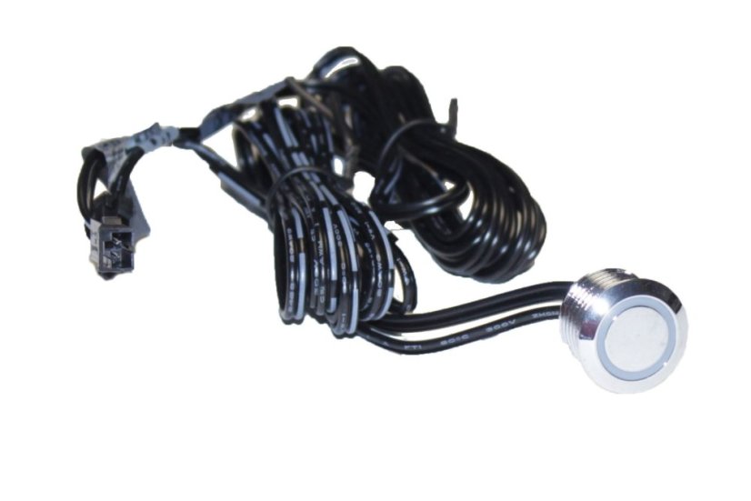 Vypínač dotykový zápustný 12V/60W, chrom/modrá
