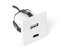 USB Quick A-C nabíječka hranatá - bílá