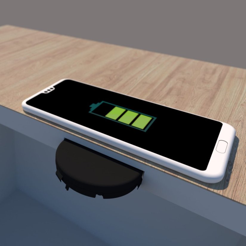 Bezdrátová nabíječka mobilních telefonů - 60mm - pod desku