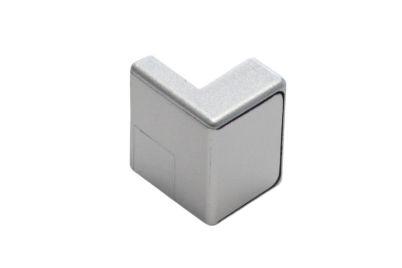 Vypínač BED-L - rohový stiskací - bez LED podsvícení - aluminium