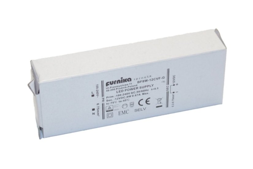 LED napáječ IP20 FURNIKA 8W 12V